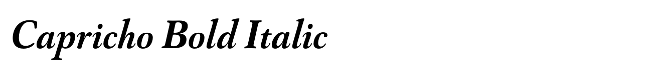 Capricho Bold Italic